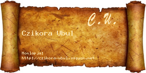 Czikora Ubul névjegykártya